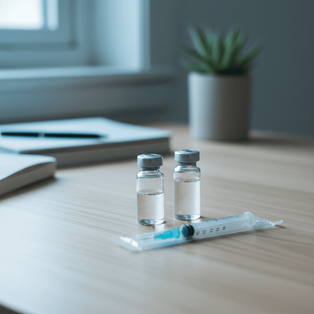 Photograph illustrating ghk-cu dosing and reconstitution guide